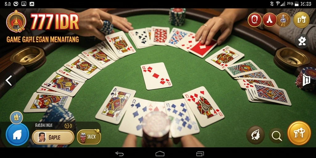 Tampilan gameplay seru dari game Gaple 777IDR
