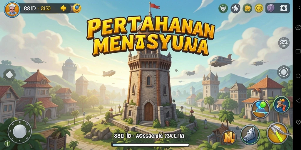 Tampilan gameplay Tower Defense yang mengasyikkan di 88ID.