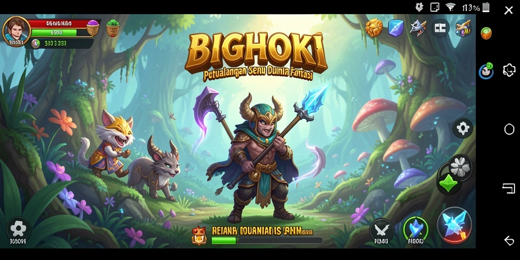 Tampilan gameplay BIGHOKI yang menegangkan dan penuh petualangan.