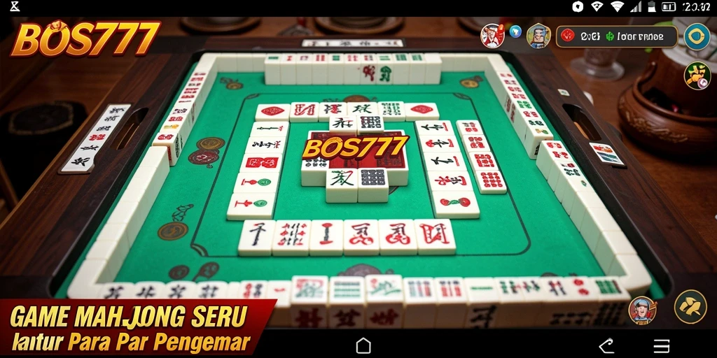 Tampilan menarik dari gameplay Mahjong di BOS777.