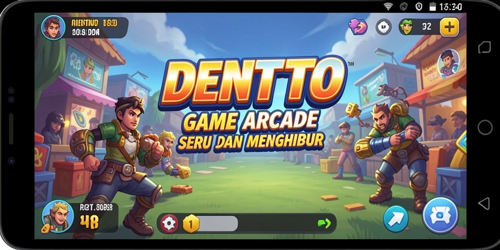 Tangkapan layar gameplay DENTOTO yang menampilkan aksi seru.