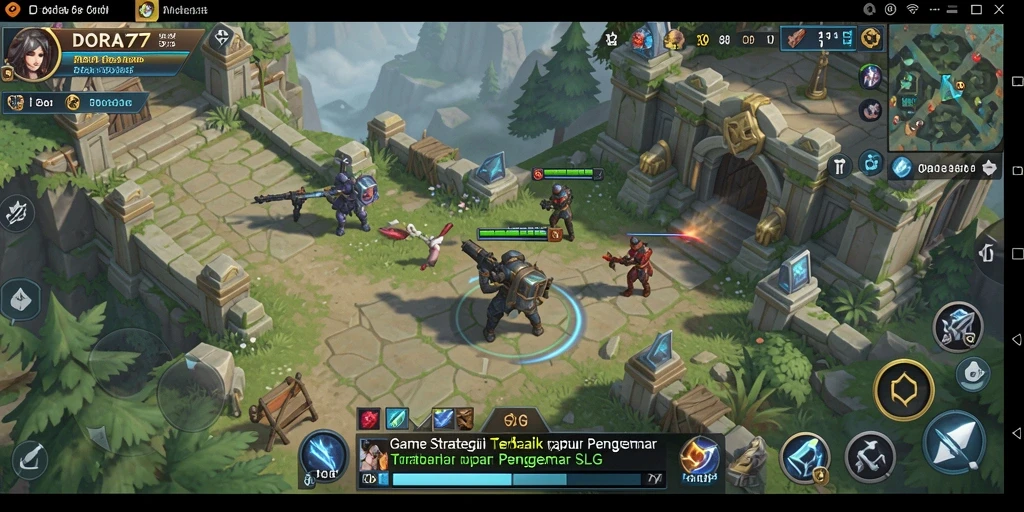 Tampilan menarik dari gameplay SLG di DORA77.