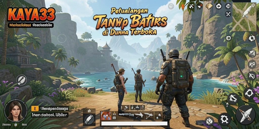 Screenshot KAYA33 menampilkan aksi penuh petualangan dalam dunia terbuka.