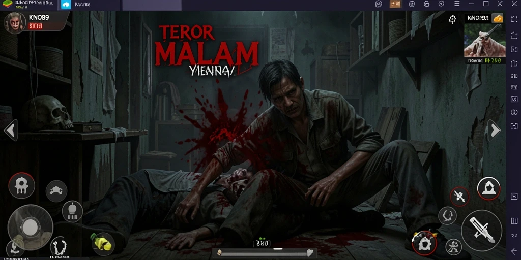 Gameplay menegangkan KNO89 dengan suasana horror yang mendalam.