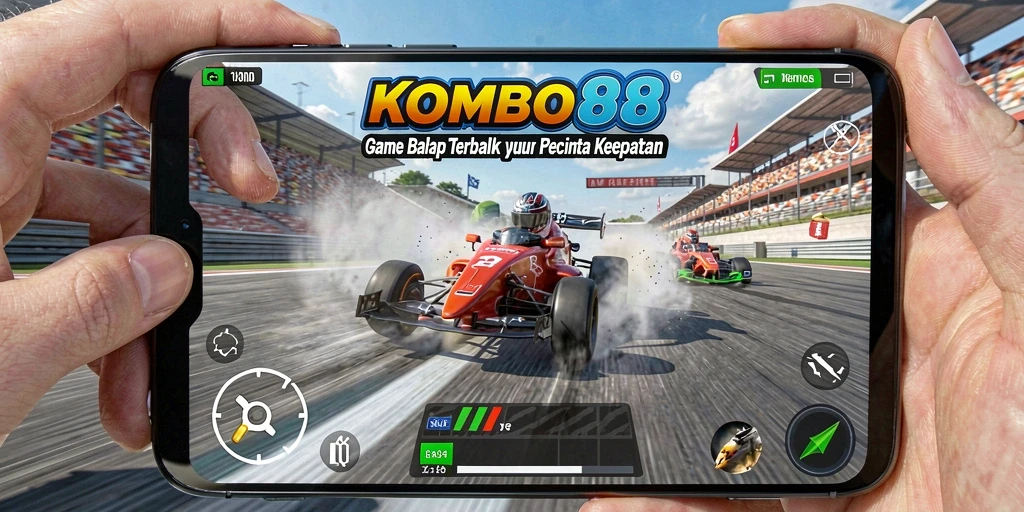 Gameplay menegangkan di lintasan balap KOMBO88 yang seru.