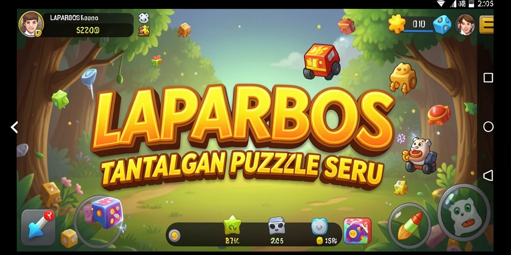 Screenshot LAPARBOS menampilkan gameplay puzzle yang menarik.