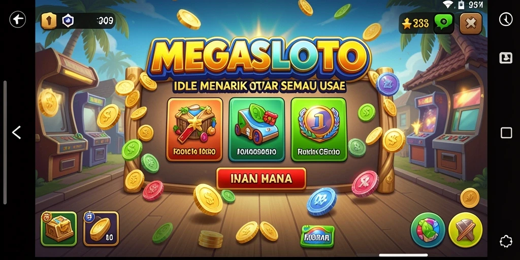 Tampilan menarik gameplay MEGASLOTO yang mengasyikkan.