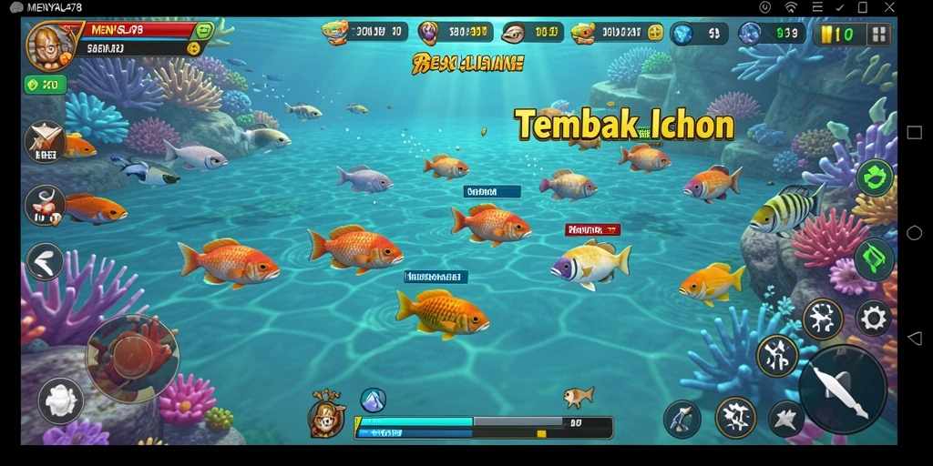Tampilan menarik gameplay Tembak Ikan di MENYALA78.