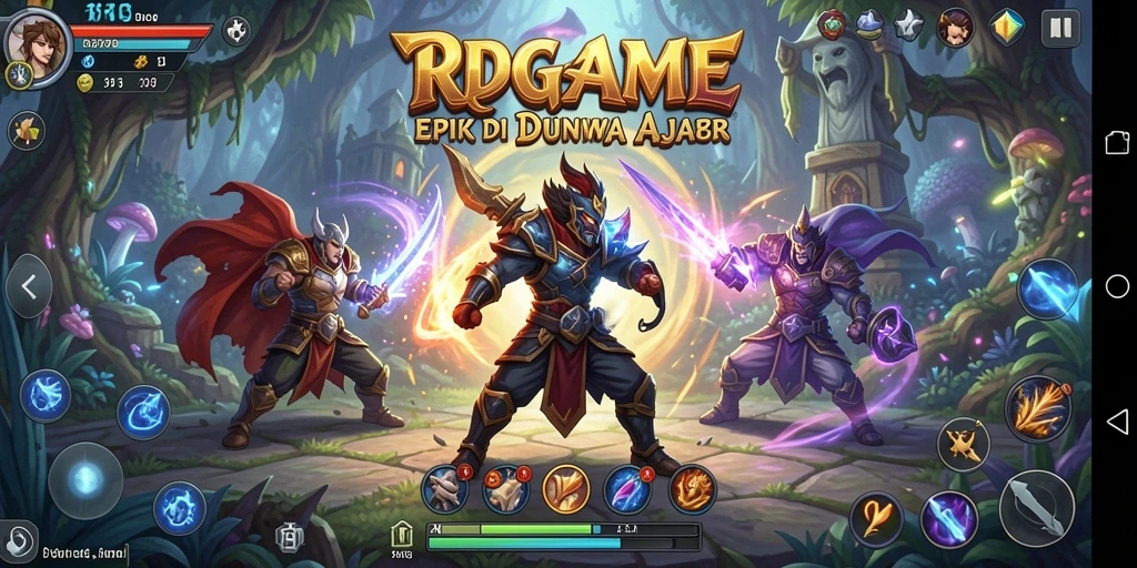 Tampilan gameplay RPGAME yang menegangkan saat pertarungan.