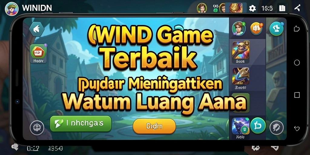 Screenshot gameplay WINIDN menampilkan karakter yang berkembang dalam mode Idle.