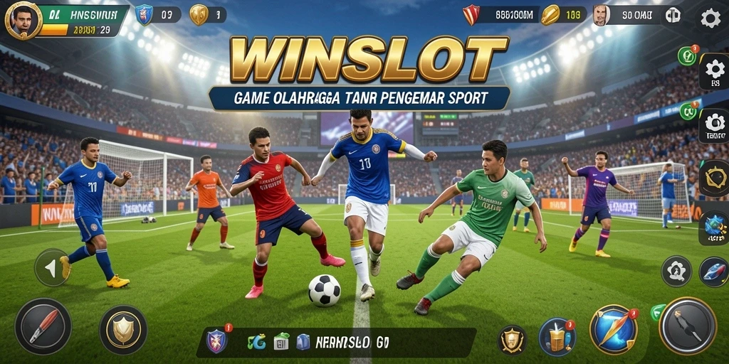 Screenshot WINSLOT menampilkan aksi seru dalam pertandingan olahraga.