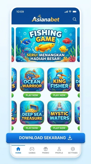 Tampilan layar utama aplikasi Asianabet yang menonjolkan kemudahan navigasi.